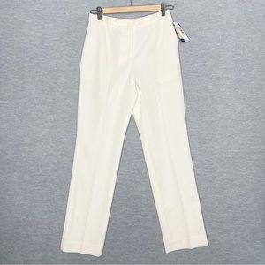 Pendleton Cream 100% Virgin Wool Lined Dress Pants Size 4 Petite Winter White